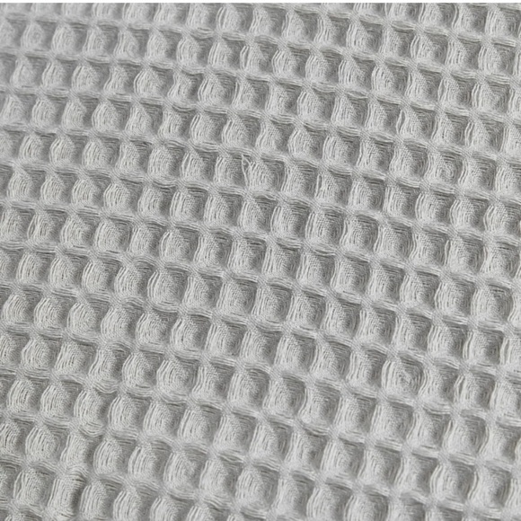 NWT Vera Wang Fabric Shower Curtain w/ Hook Holes Marled Waffle Grey, 70" x 72" - Picture 3 of 4